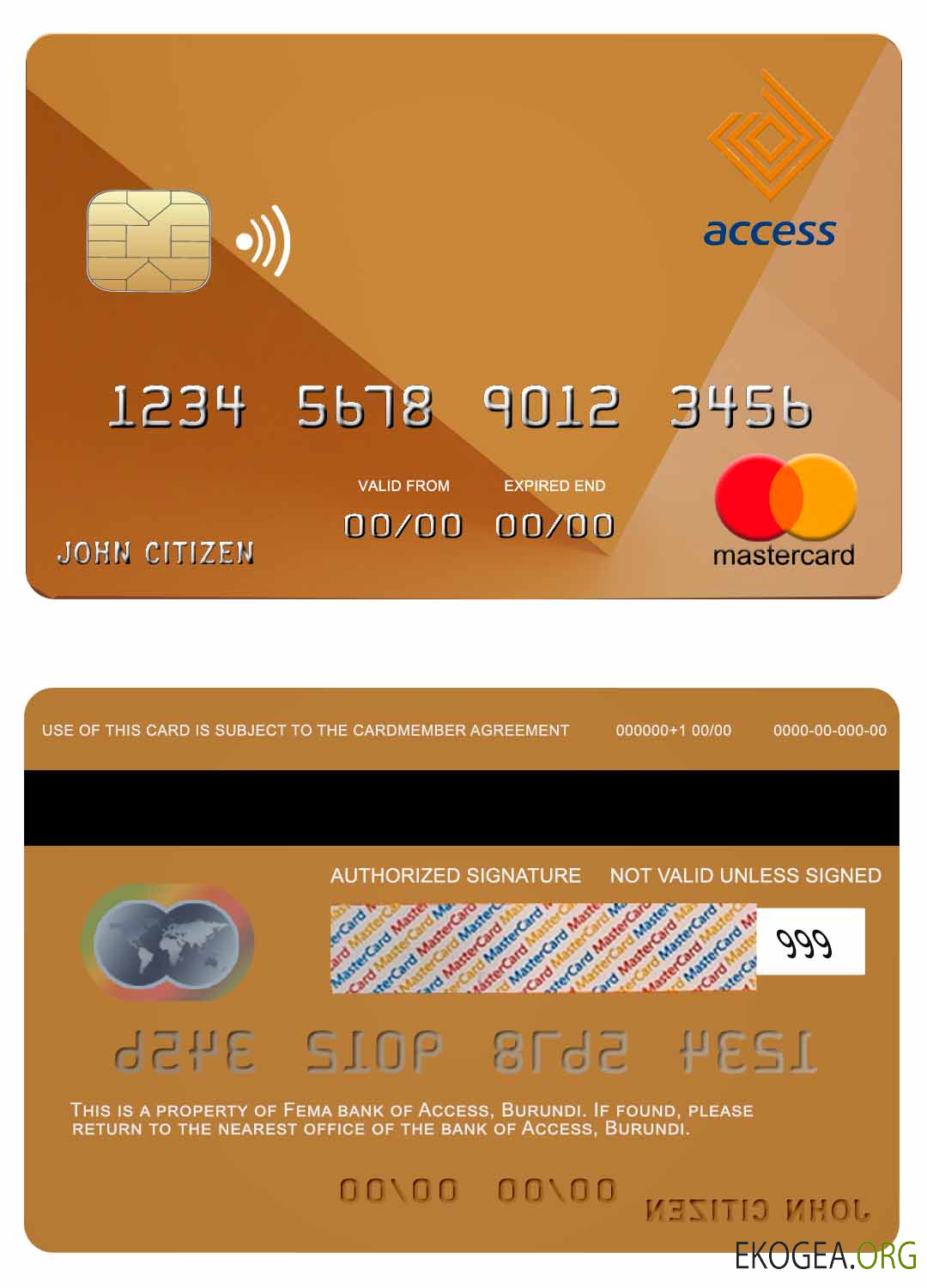 Burundi Accès à la carte bancaire mastercard